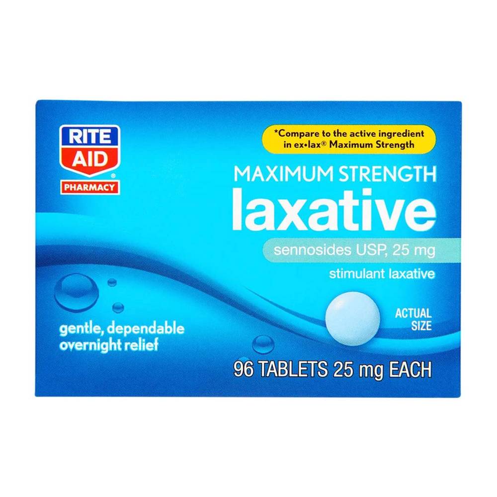 Rite Aid Maximum Strength Laxative 25 mg Tablets ( 96 ct)