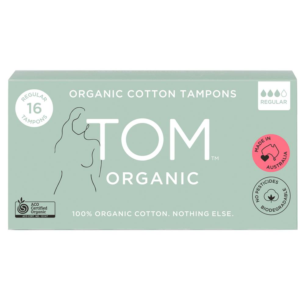 Tom Organic 100% Organic Cotton Tampons (16 pack)