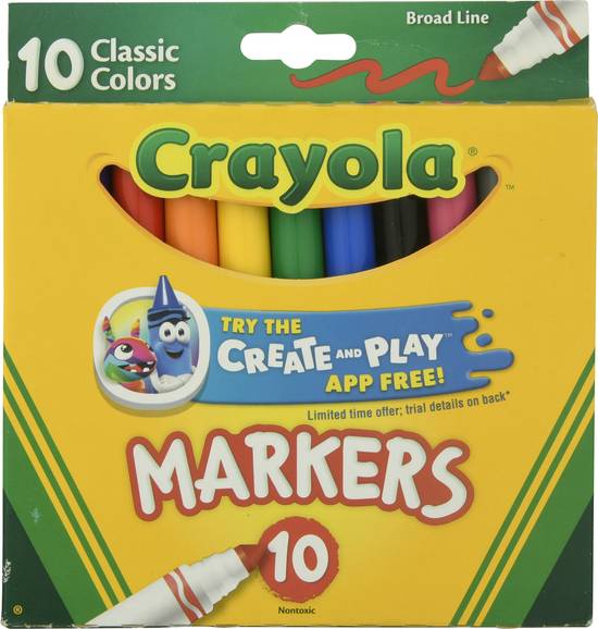 Crayola Classic Colors Markers (10 ct)