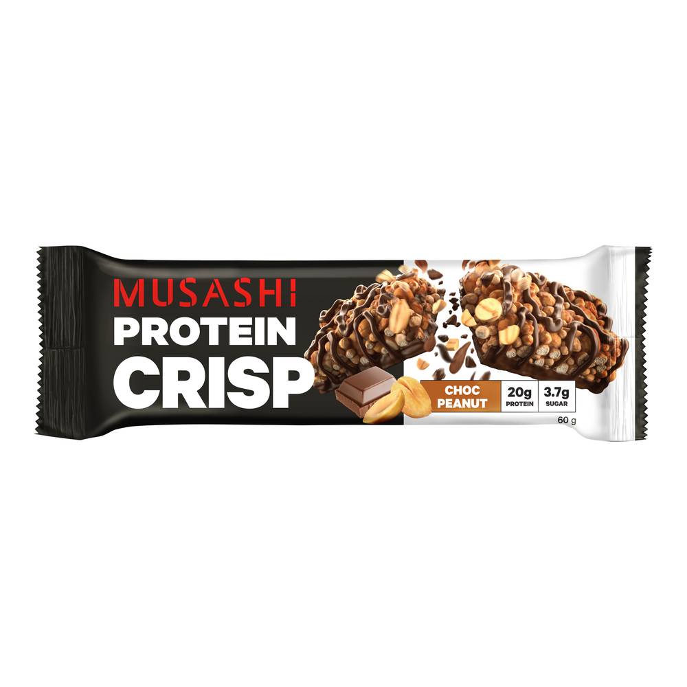 Musashi Protein Crisp Bar Choc Peanut 60g