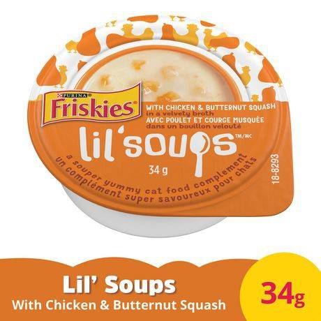 Friskies Lil' Soups With Chicken & Butternut Squash Wet Cat Food (34 g)