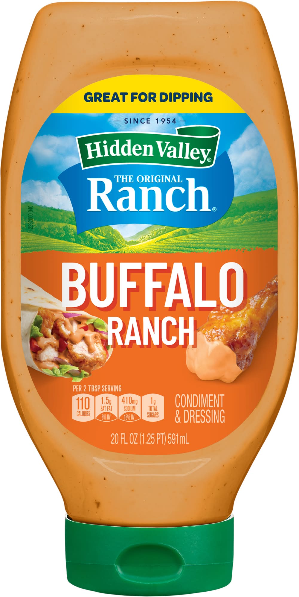 Hidden Valley Easy Squeeze Buffalo Topping and Dressing, Ranch (20 fl oz)