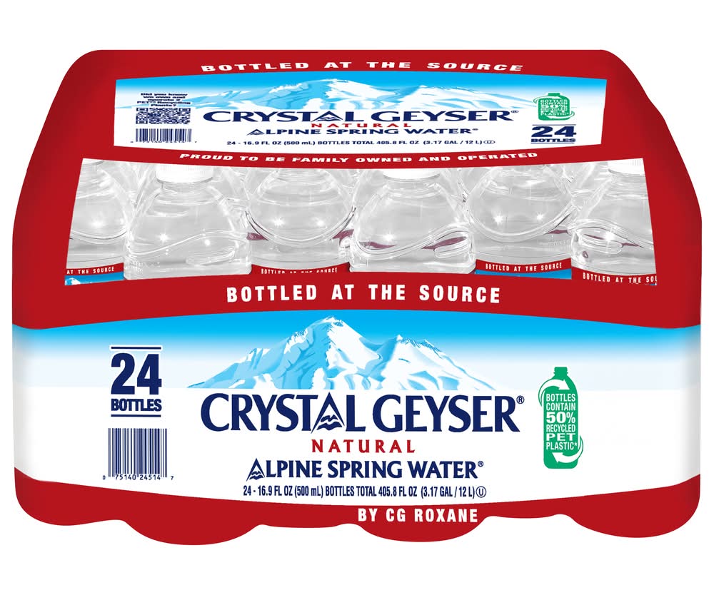 Crystal Geyser Natural Alpine Spring Water (24 x 16.9 fl oz)
