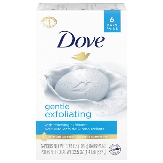 Dove Gentle Exfoliating Beauty Bar Soaps