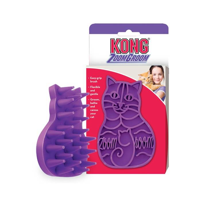 Kong Cat Zoom Groom Brush (purple)