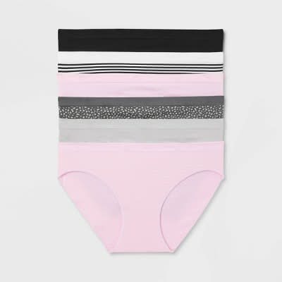 Auden Seamless Bikini Underwear, Women, S, Assorted (6 ct)