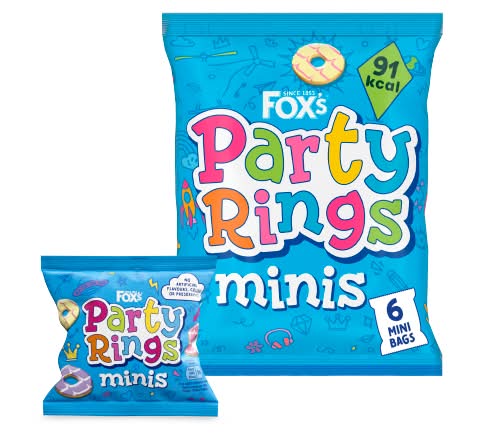 Fox's Party Rings Minis Biscuits (6 x 21g)