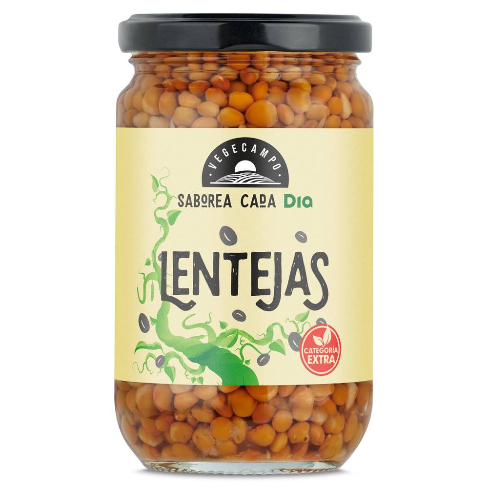 Lentejas Cocidas Vegecampo De Dia Frasco 210 G