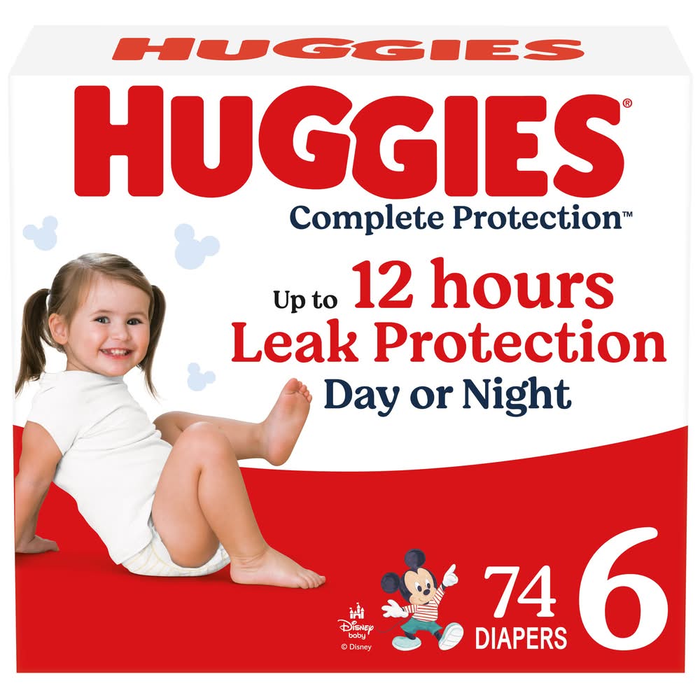 Huggies Complete Protection Baby Diapers, 6 (74 ct)