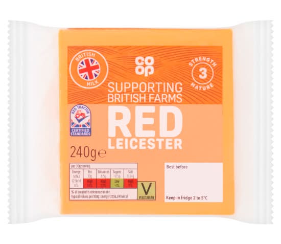 Co-op British Red Leicester Cheese (240g)