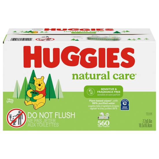 Huggies Natural Care Sensitive Fragrance Free Wipes (560 ct)