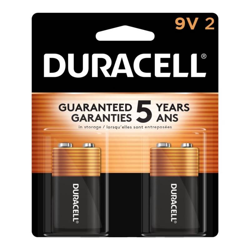 Duracell Coppertop 9v Alkaline Batteries (2 ct)