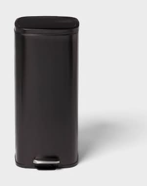 Brightroom Soft Square Step Trash Can 30 L, Black