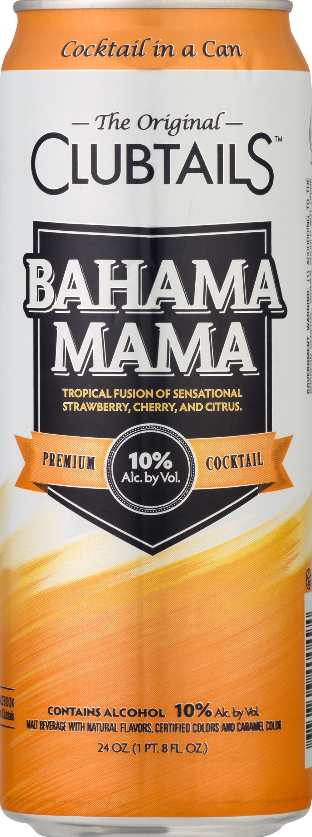 Clubtails Bahama Mama Cocktail, Strawberry Cherry & Citrus (24 oz)