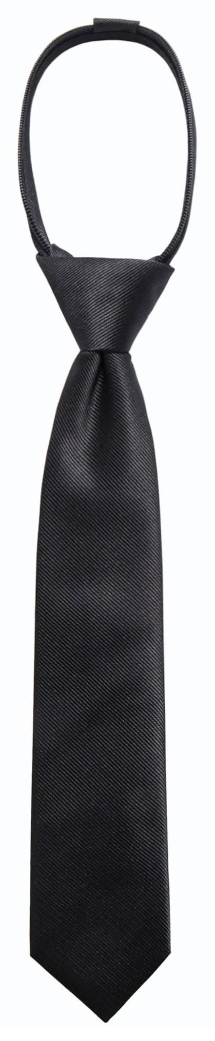 Cat & Jack Boys' Woven Zip Necktie, M/L, Black