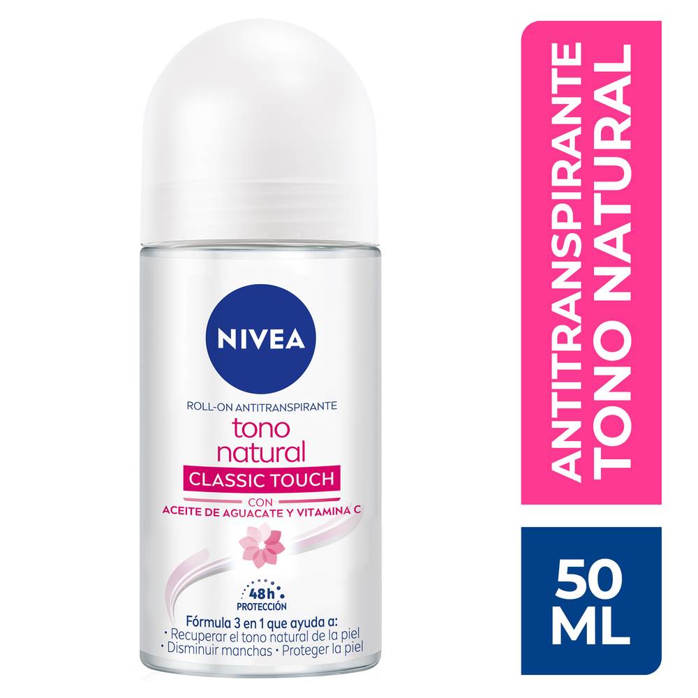 Nivea antitranspirante classic touch aclarado natural (1 pieza)