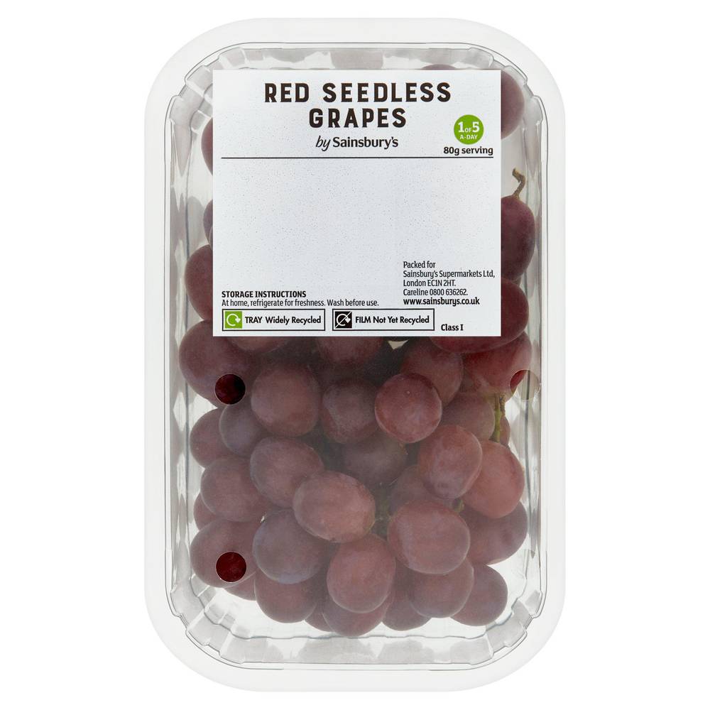 Sainsbury's Red Seedless Grapes 500g