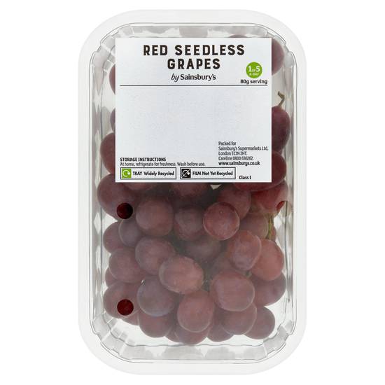 Sainsbury's Red Seedless Grapes 500g