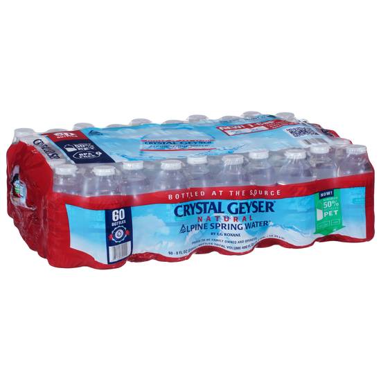Crystal Geyser Natural Alpine Spring Water (60 pack, 8 fl oz)