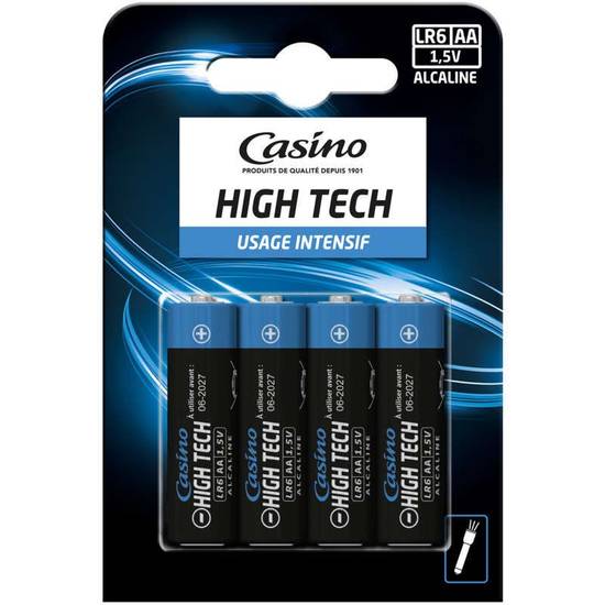 Casino High Tech Piles LR6 AA 1,5v Usage Intensif x4