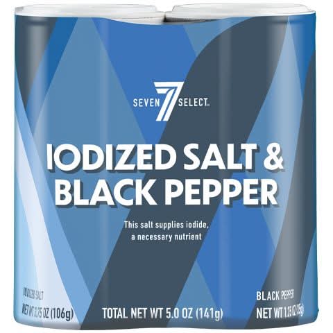 7-Select Iodized Salt & Black Pepper Shaker Set