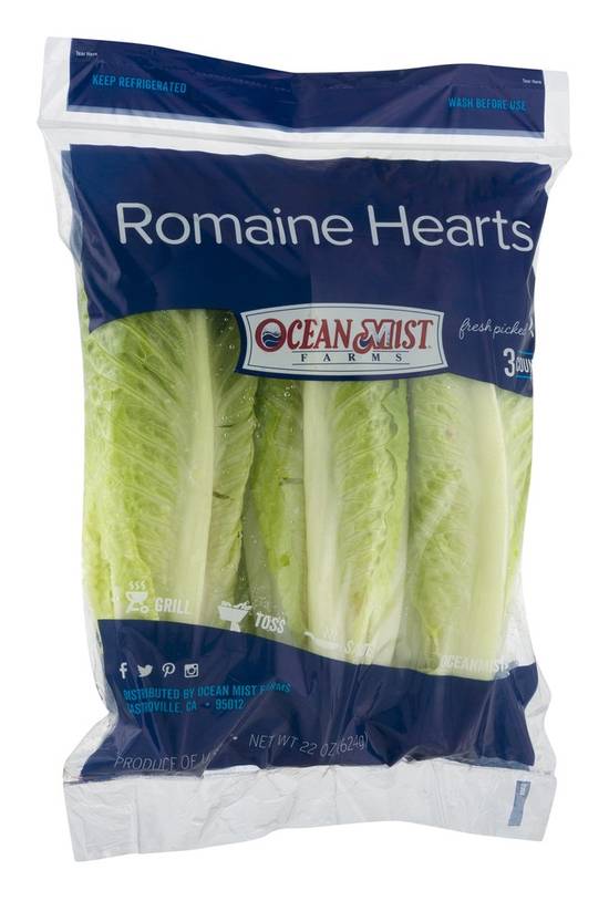 Ocean Mist Farms Romaine Hearts (22 oz)