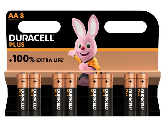 Duracell Plus Aa Alkaline Batteries (8 pack)