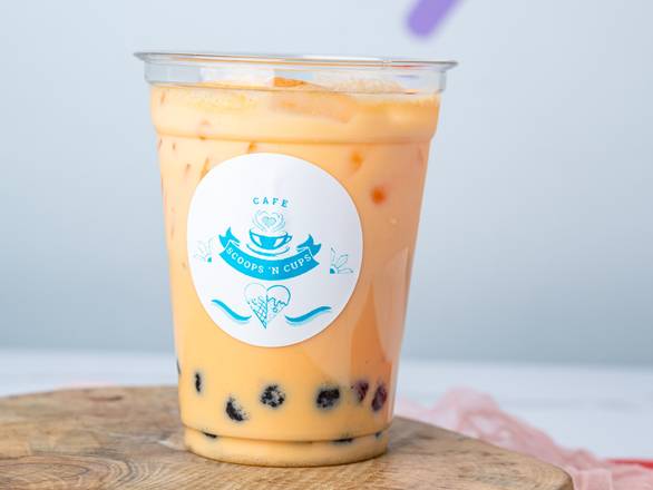 Orange Creamsicle Boba Bubble Milk Tea