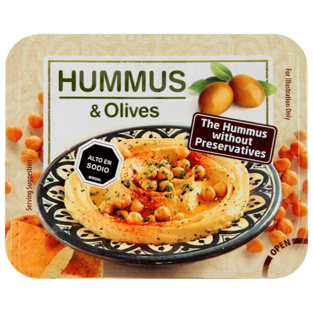 Red spoon · Hummus con aceituna (260 g)