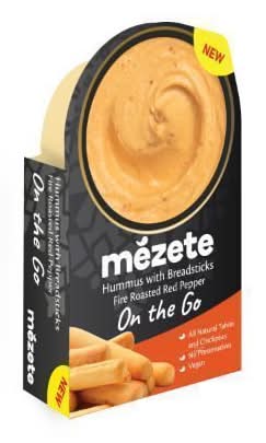 Mezete Dip and Go Red Pepper Hummus With Breadsticks (3.25 oz)