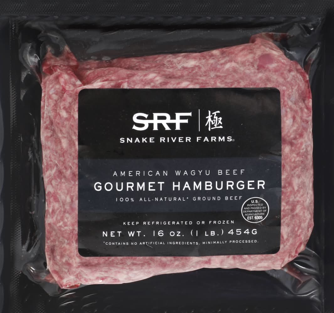 Snake River Farms Frozen American Wagyu Beef Gourmet Hamburger (16 oz)