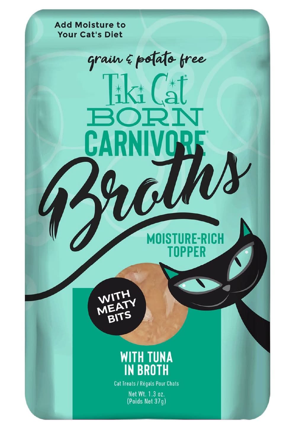 Tiki Cat Born Carnivore Broths Tuna Cat Food Topper, 1.3 oz