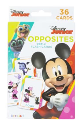 Disney Junior Pre-K Opposites Flash Cards 36-Count Opposites