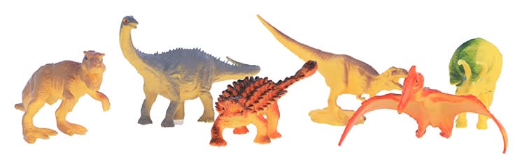 Set Figuras De Juguete Animales Prehistóricos Sintéticos      6 Piezas