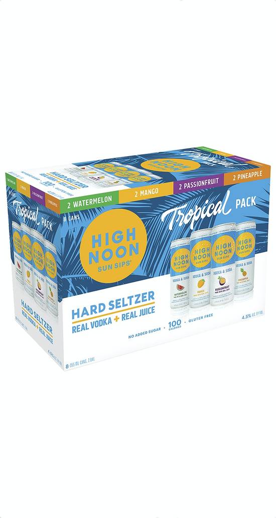 High Noon Limited Edition Tropical Variety Vodka Hard Seltzer (8 pack, 12 fl oz)