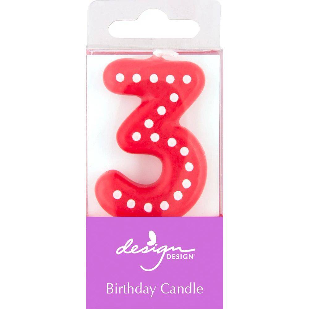 Design Design Marquee-3 Candle-Birthday-Numeric