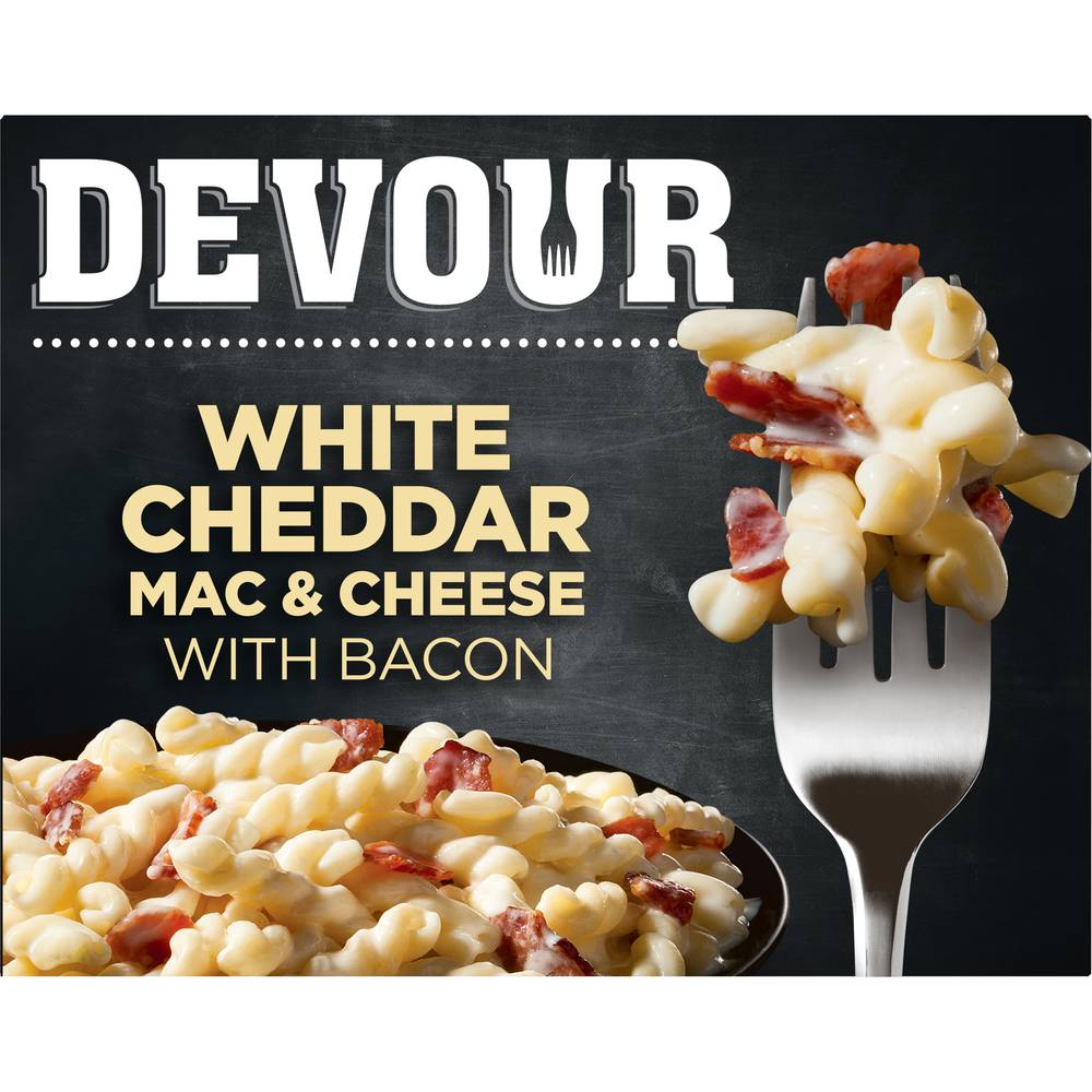 Devour White Mac & Cheese, Bacon-Cheddar-Smoked (12 oz)