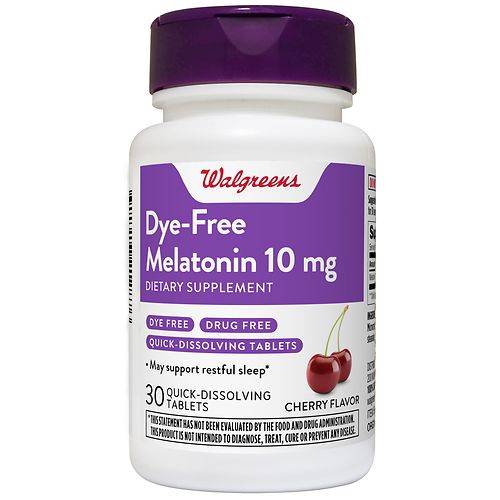 Walgreens Dye-Free Melatonin 10 mg Cherry - 30.0 ea