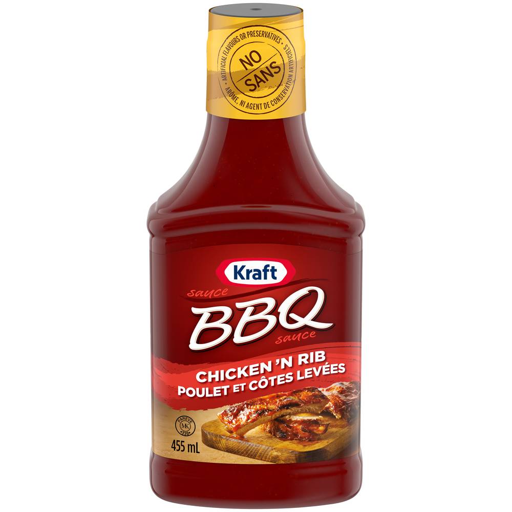 Kraft Chicken & Rib Sauce, Barbecue (455 ml)