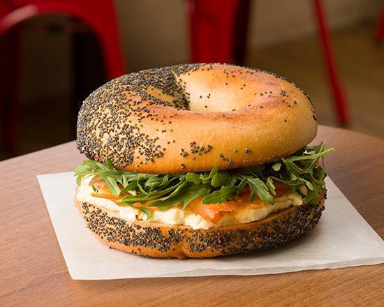 Salmon and Cream Cheese Bagel