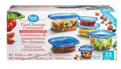 Great Value Food Storage Containers Variety pack (22 units)