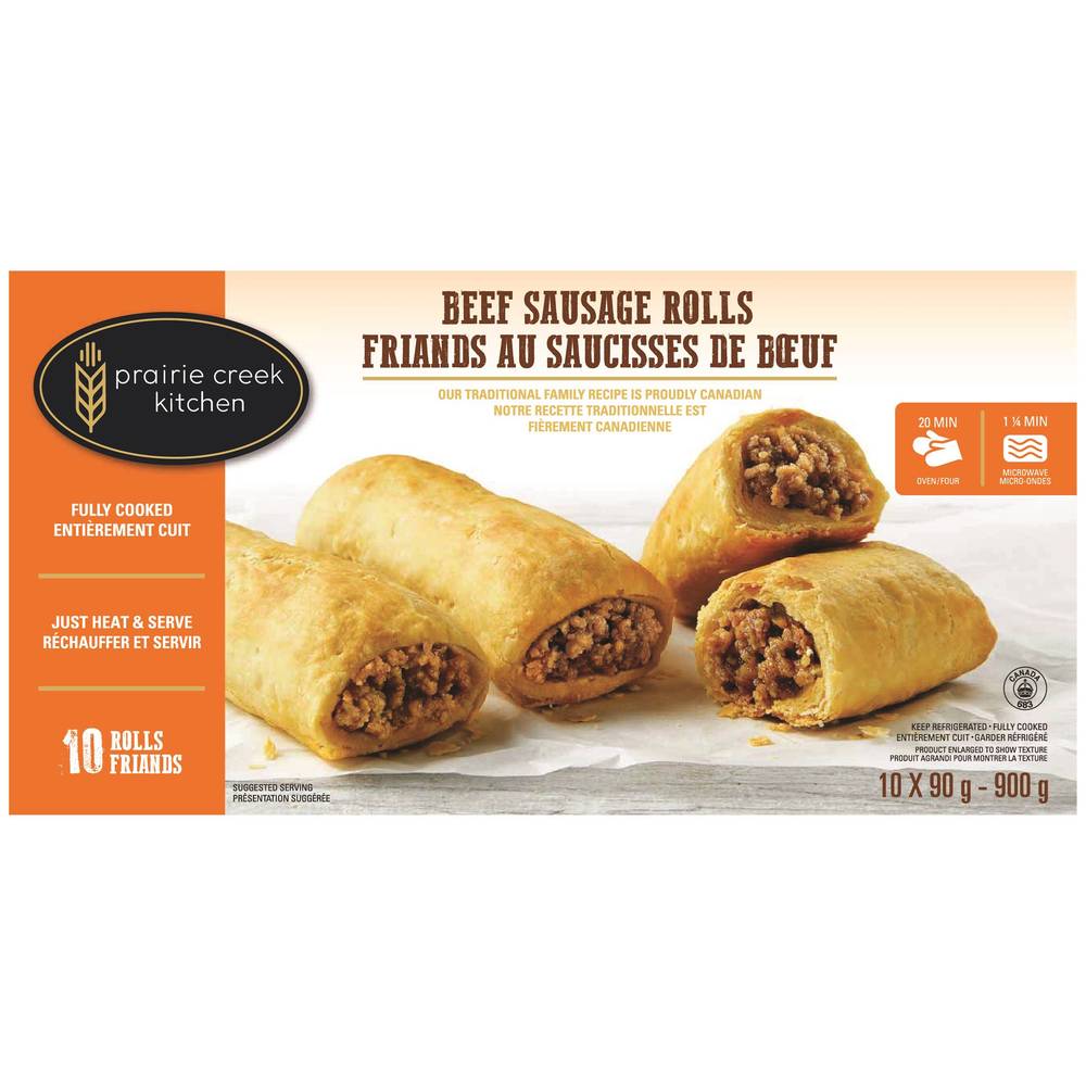 Prairie Creek Kitchen Beef Sausage Rolls (10 ct)