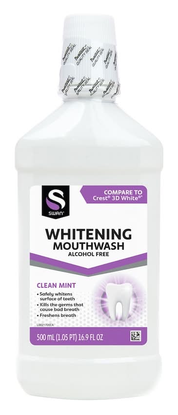 Swan Alcohol-Free Whitening Mouthwash, 1-ct.