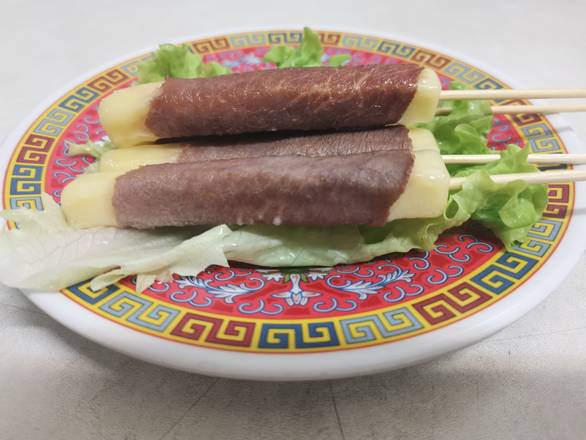 Brochette de bœuf au fromage