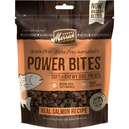 Merrick Power Bites Real Salmon Dog Treats (6 oz)