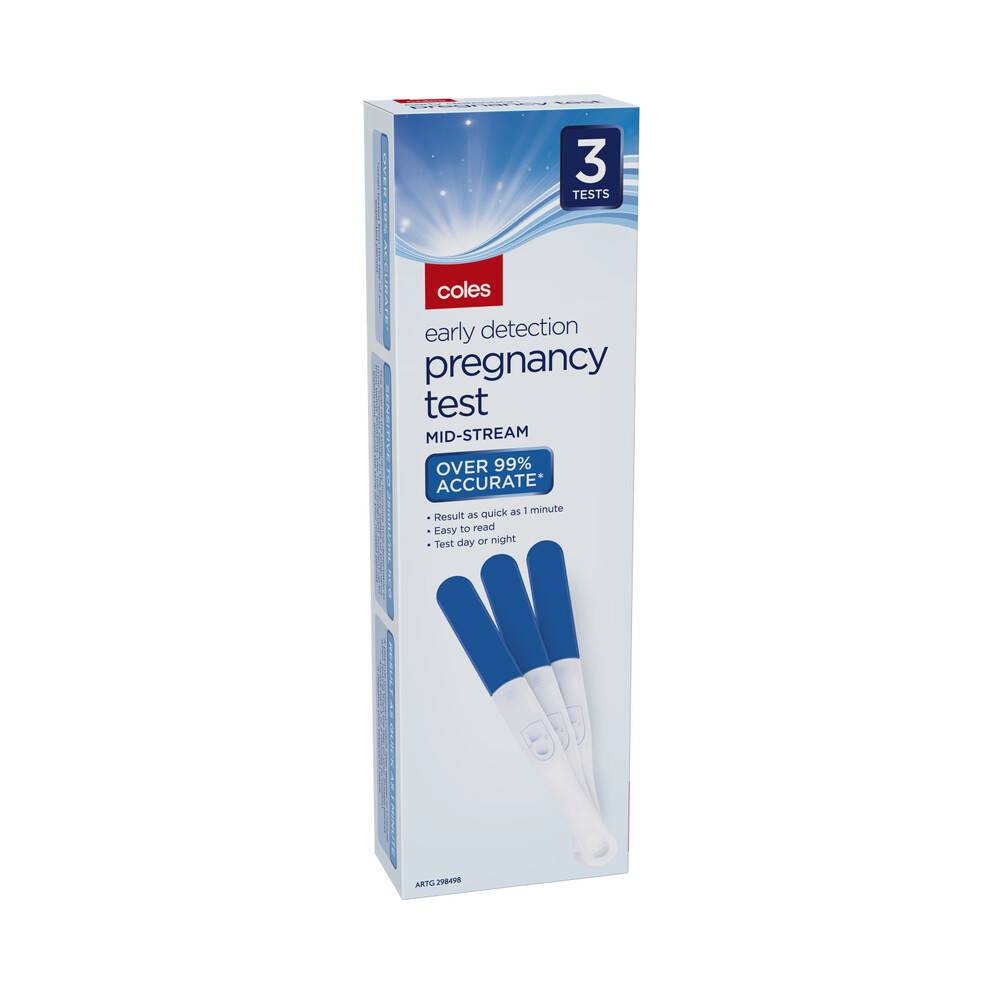 Coles Pregnancy Midstream Test (3 pack)
