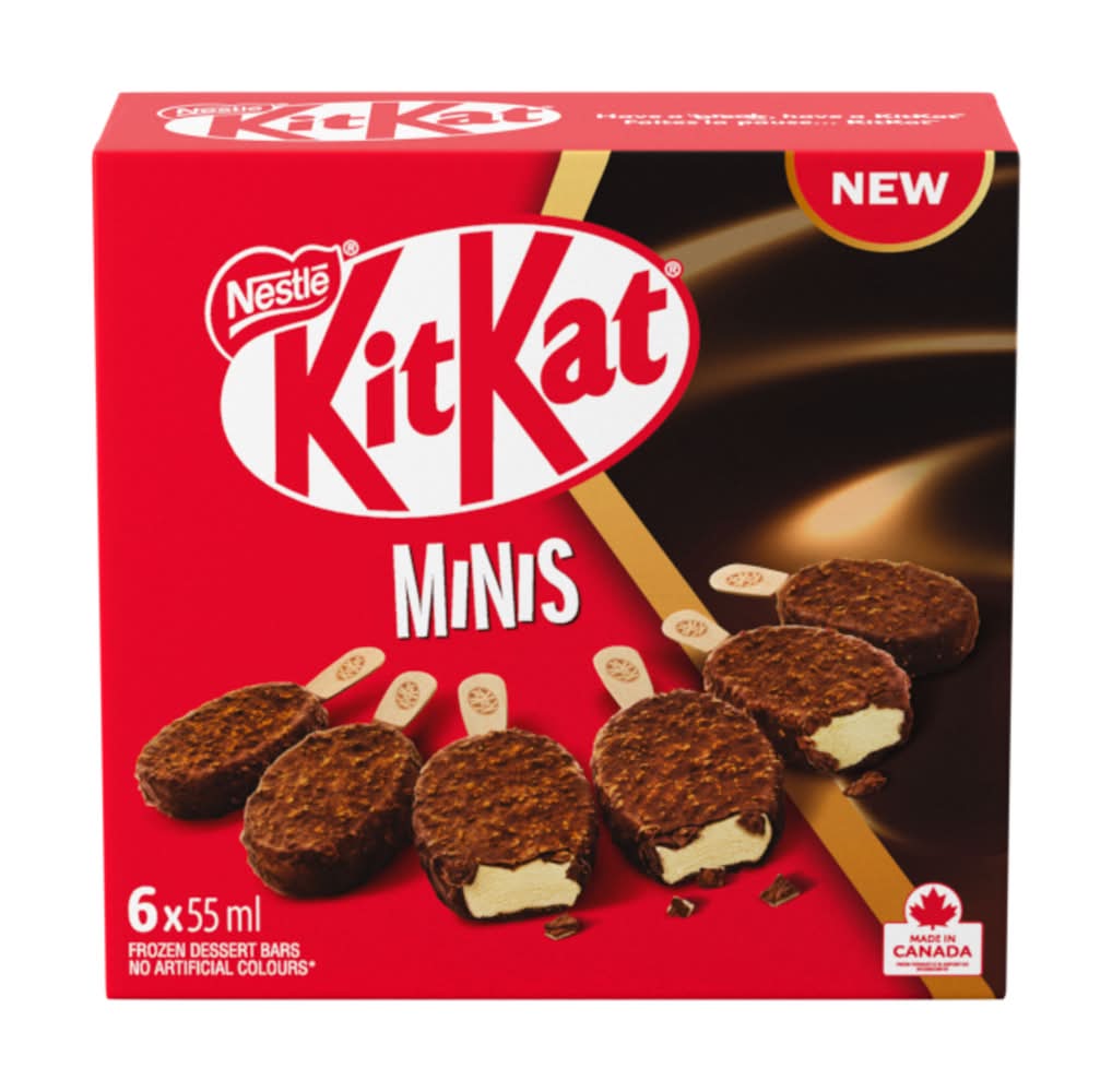 Kitkat barres de dessert glacés (6 unités) - kitkat frozen dessert mini wafer bars (330 ml, 6 ct)