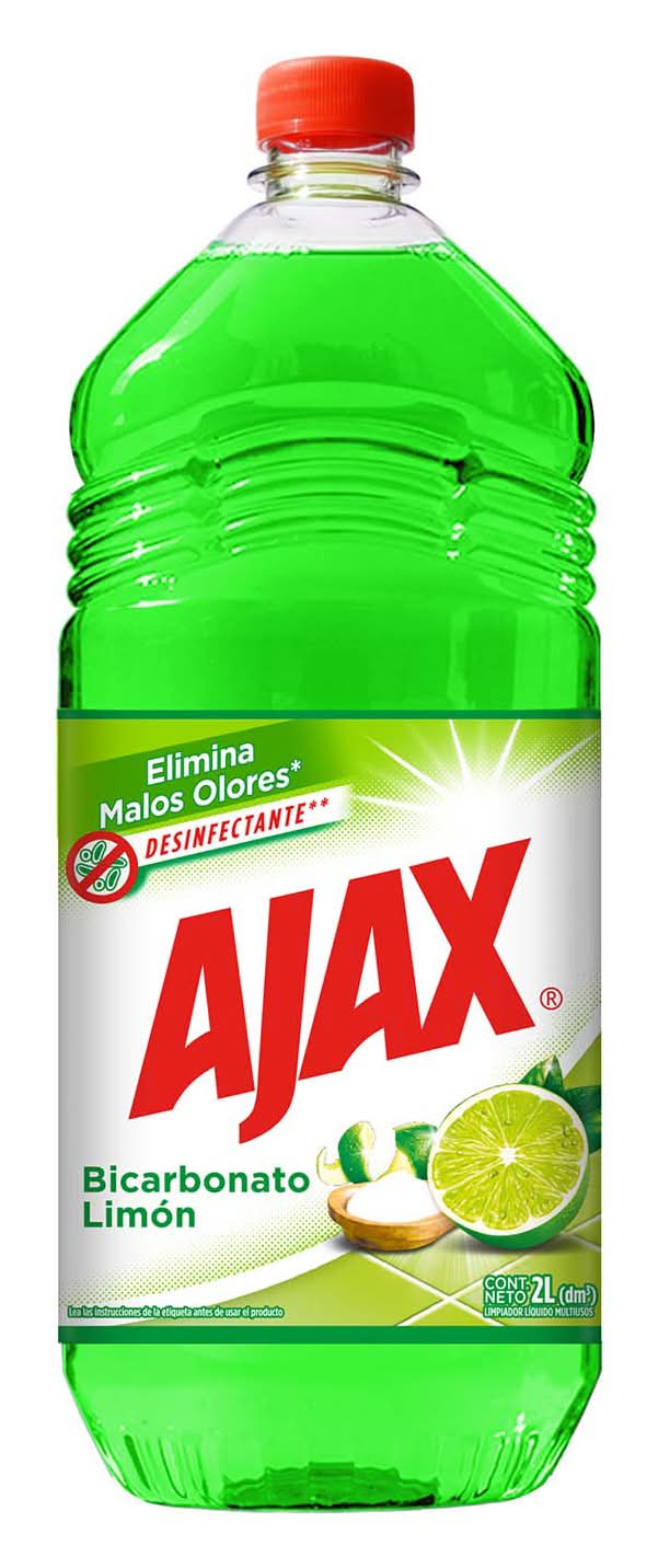 Ajax · Limpiador líquido multiusos con bicarbonato, limón (2 L)
