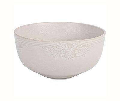 White Batalha Stoneware Soup Bowl