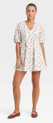 Universal Thread Bell Elbow Sleeve Mini A-Line Dress Delivery Near Me |  Order Online | Uber Eats